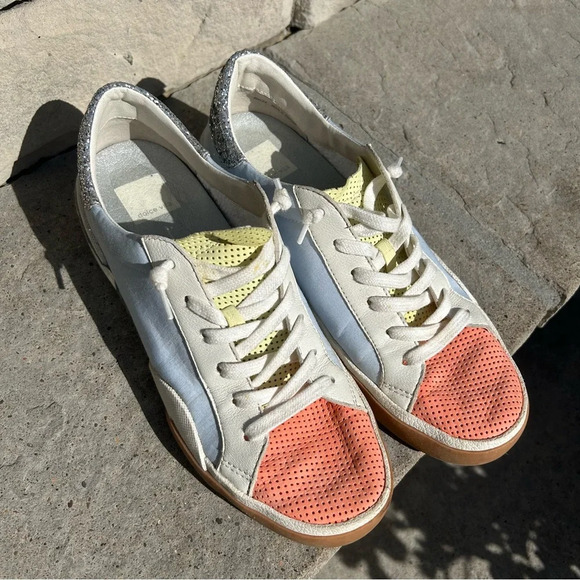 Dolce Vita pastel multi-color snekaers with silver detailing Sz 7.5 - Picture 3 of 16